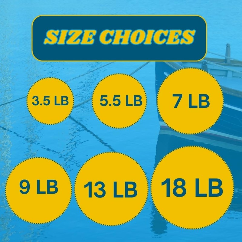 Smart Choice Marine 18 lb Galvanized Folding Grapnel Anchor for