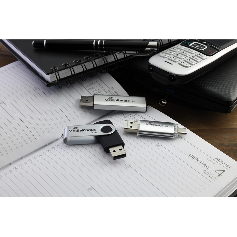 MediaRange USB 3.1 und TypeC Speicherstick 32GB - Combo Flash-Laufwerk