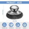 2Pack Stainless Steel Wool Scrubber with Handle, Dish Scrubbers with