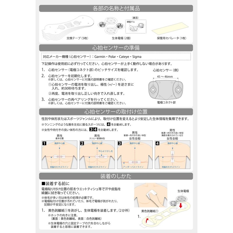 Heart Rate Sensor Pad Air For Cyclist