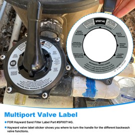 JIOTAR SPX0714G Sand Filter Valve Label Sticker Replacement Hayward Multiport Vari-Flo-Valve Sticker for Hayward Pro and VL Series Sand Filter Valve SP0714T SP0714 SP714 (1 Pack)