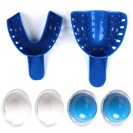 Dental Impression Mold Kit with Putty, Dental Impression Mold Kit, Dental Impression Putty, Dental Impression Trays with 4 Pcs Dental Impression Trays Upper Lower Medium Dental Restorations