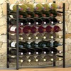 vidaXL Premium Black Metal Wine Rack - 48 Bottle Capacity