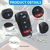 Pack of 4 Universal Garage Door Remote Controls 433 MHz