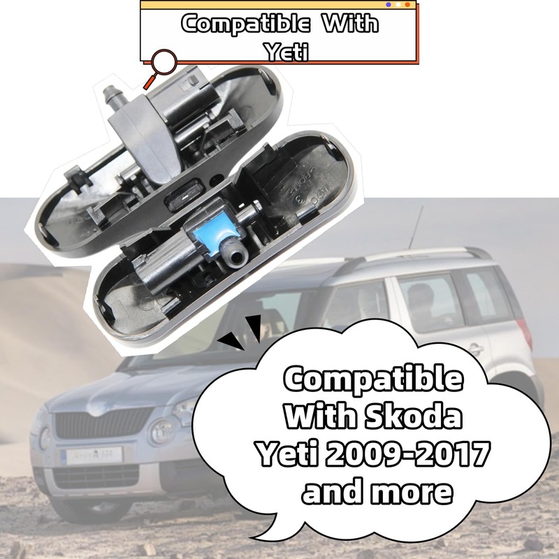 2KD955985 Windshield washer nozzle with heated spray for Volkswagen Touareg,