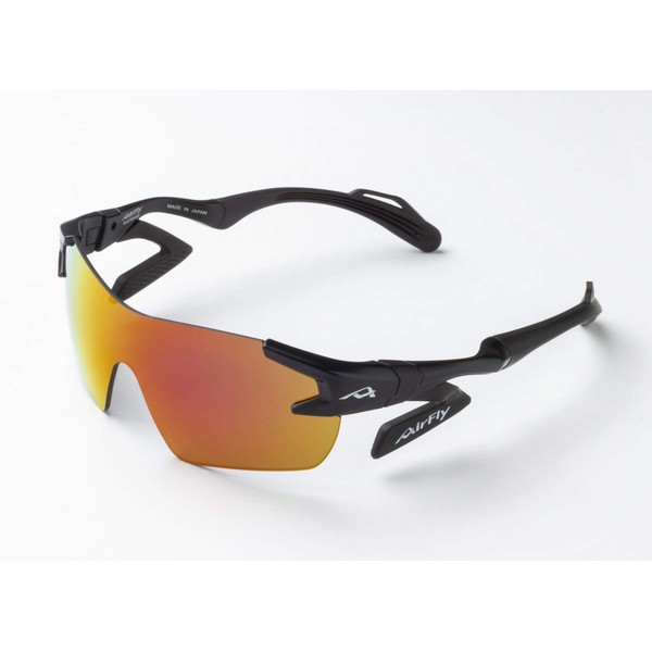AirFly Nose Padless Sports Sunglasses Kids Size AF-901 C-1K Black Frame AF-901 C-1K Black