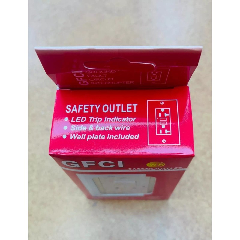 AH LIGHTING 1PK 20AMP GFCI Safety Outlet Receptacle w/ Wall