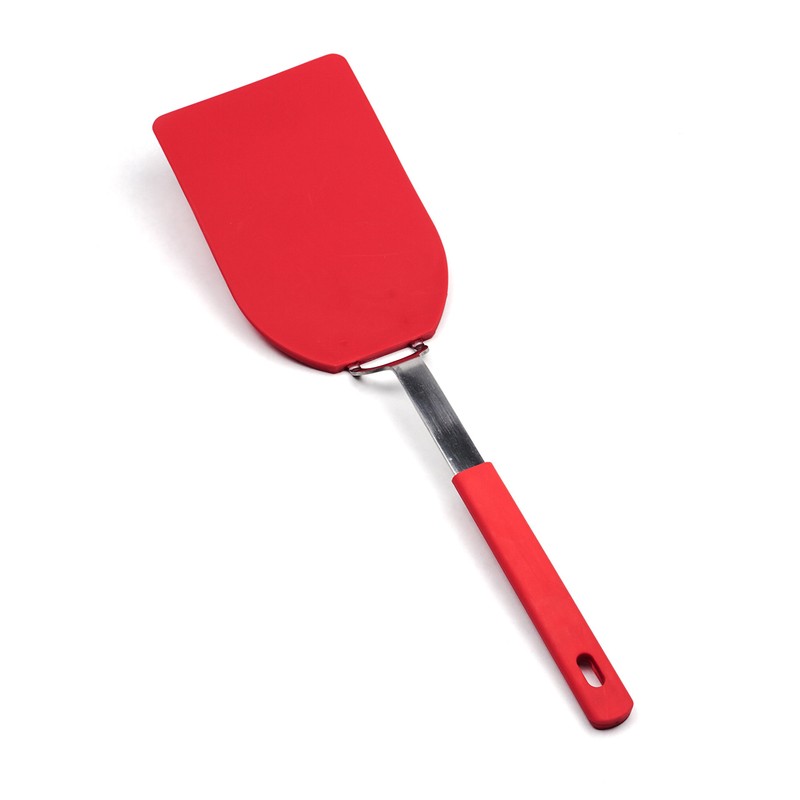 RSVP International Kitchen Tool Collection Flexible Nylon Spatula, Stainless Steel