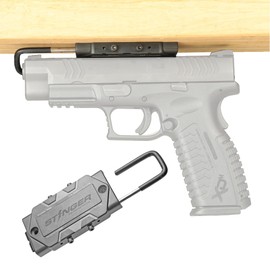 Stinger U2 Gun Magnet Mount, Magnetic Gun Mount Holster with Inner Barrel Support, Gun Magnets for Car, Truck, Safe, Desk, Wall, Pistol Rack with a Pocket Clip