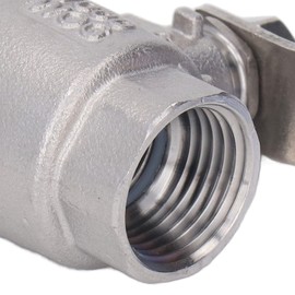 1/2 NPT Female Male Thread Shut Off Valve, 304 Stainless Steel Ball Valve 1 Outer Diameter Water Ball Valve 1000WOG for Gardens, Pumps, External Taps