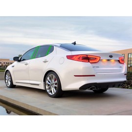 Rvinyl Pillar Post Pre Cut Window Trim Kits in Carbon Fiber 4D Black Compatible with Kia Optima 2011-2015 - Adhesive Backs