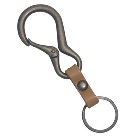 Highstyle Tochigi Leather & Carabiner Base Grade Key Chain, antique/camel
