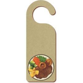 'Roast Dinner Plate' 200mm x 72mm Door Hanger/Sign (DH00042270)