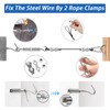 Toyeah 1/16" Wire Rope Kit with 300FT Vinyl Coated 304
