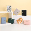 portafolios pequeña para mujer, con bloqueo RFID, bolsillo doble, delgada,