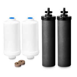 AFC Brand Model # AFC-GVF-CMBPK Water Filters, Compatible with Berkey fluoride, Carbons F 2 Set Include,1 Set Carbons and 1 Sets fluoride - Made in U.S.A 4PK - AFC-GVF-CMBPK-1SETCMBO
