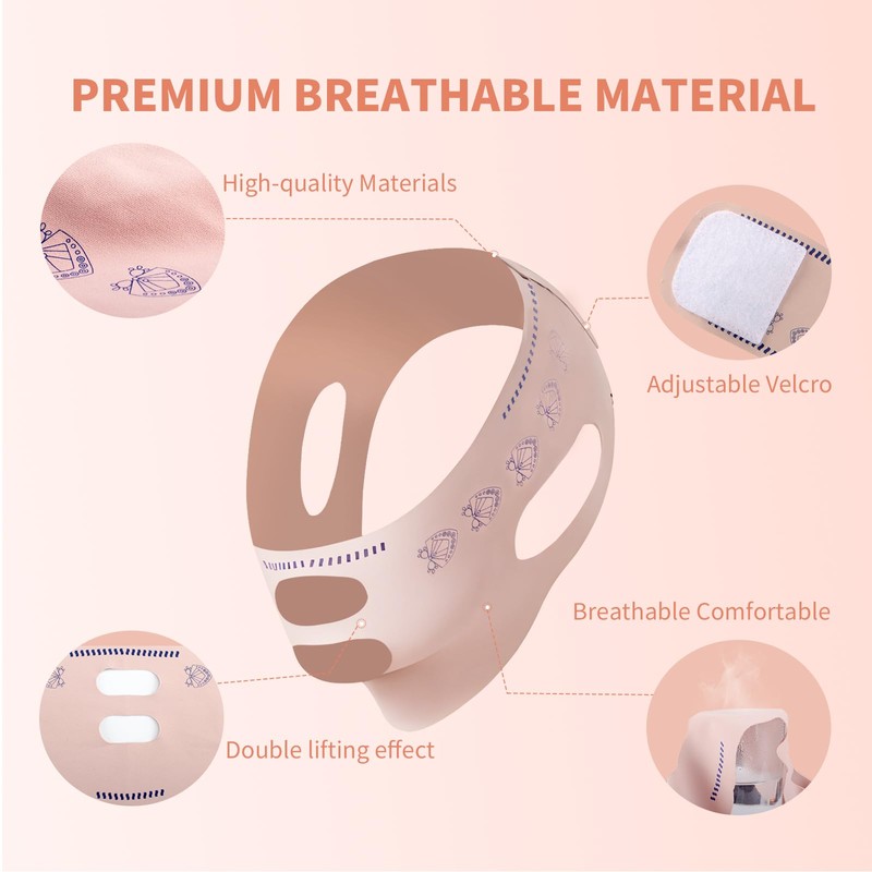 Chin Strap for Sleeping, Reusable Double Chin Reducer Eliminator for