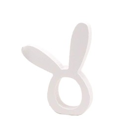 VOANZO 3PCS Napkin Buckles Table Napkin Holder Wood Easter Napkin Rings Rabbit Shape for Birthday Wedding Banquet Dinner Party Decoration