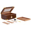 Quality Importers The Milano Elegant Cigar Humidor, Tempered Glasstop, Cedar