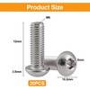 20 Pieces of Hexagon Socket Screws, Round Head Screws, Hardware