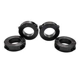 Double Split Shaft Collar Bore 1/4 Inch Black Oxide Set Style Two-Piece Clamping 4pcs