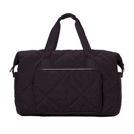 Tinzonc Sports Tote Gym Bag for Women, Travel Duffel Bag, Shoulder Weekender Overnight Bag for Women Girls Travel, Gym, Yoga(Black)