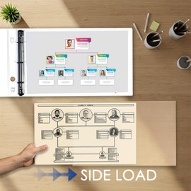 Keepfiling Landscape 14 x 8.5 Legal Size Sheet Protectors, Side Load, Extra Heavyweight, Glass Clear, 2 Packs (50 Sheets Total), Archival Safe