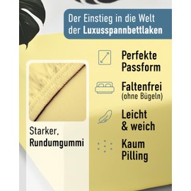 Formesse Bella Gracia Alto Jersey Fitted Sheet Box Spring Bed 180 x 190 - 200 x 220 cm - up to 40 cm Height - 97% Cotton Compact Yarn and 3% Elastane/Fitted Sheet from Germany - Colour Pearl Grey