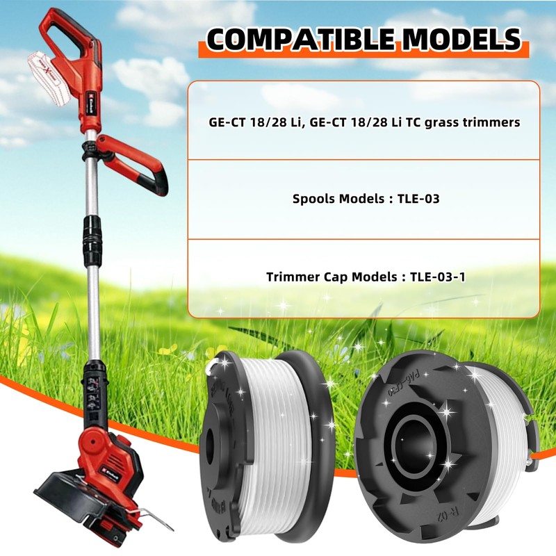 MUFUSHAN Grass trimmer replacement spool, for Einhell cordless grass trimmer