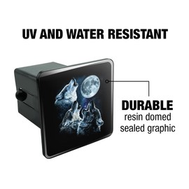 Graphics & More Howling at The Moon Wolf Pack Tow Trailer Hitch Cover Plug Insert 2"