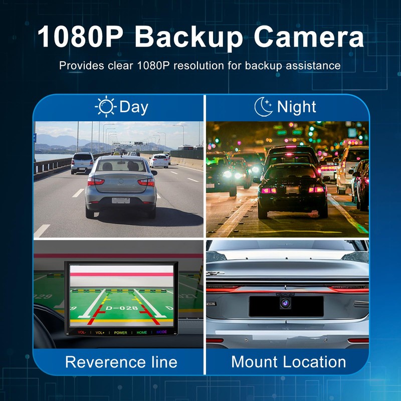 7-Inch Auto Brightness Portable Wireless Apple CarPlay & Android Auto