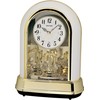 Rhythm Clocks "Crystal Dulcet II" Musical Motion Table Clock, Pearl