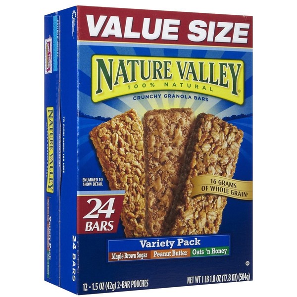 Nature Valley barras de granola crujientes, paquete variado – 0 – 7 oz – 24 ct