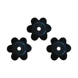 America Forever Garden Flag Stoppers - Petal Rubber Stoppers for Indoor and Outdoor Yard Garden Flag Pole Stand - Set of 3 - Black