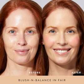 LAURA GELLER NEW YORK Kit de 3 piezas 40+ Club Blush-n-Balance: Base correctora con iluminador Baked Balance-N-Brighten, Fair + brocha Kabuki retrácti