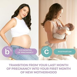 LESKA Set de Maternity Stages B & C | Crema Hidrata para El Vientre y Gel Tónico Restaurador | Madres Embarazadas Meses 6-9 y Posparto | Parte Del Sistema Completo de Cuidado de La Piel de Maternidad