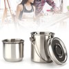 Brush Washing Bucket Stainless Steel Material Easy Carry Painting Supply