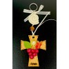 Wooden Cross 1st Communion Keychain Favor