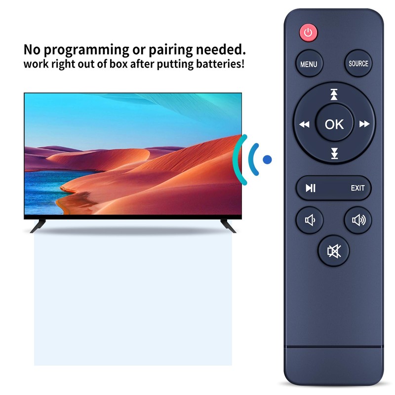 Replacement Remote Control Compatible with DR.J Professional Portable Mini Projector
