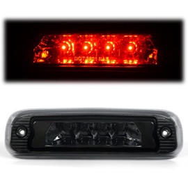 PIT66 LED 3rd Brake Light, Compatible with 1997-2001 Jeep Cherokee Smoke Lens High Mount LED Third Brake Light Cargo Lamp Smoky Lens Clear Housing