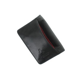 Visconti Slim Collection Laser Leather Card Holder with RFID Protection VSL24 Black/Red