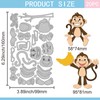 GLOBLELAND Funny Monkey Cutting Dies for DIY Scrapbooking Metal Twig