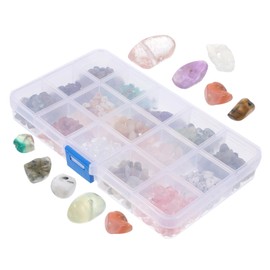OSALADI Loose Natural Stone Beads Kit Irregular Chip Gemstone Beads for DIY Jewelry Making Bracelets Necklaces and Crafts Durable Comfortable Versatile
