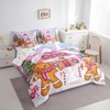 Feelyou Pink Merry Christmas Comforter Set Full 7 Pieces Xmas