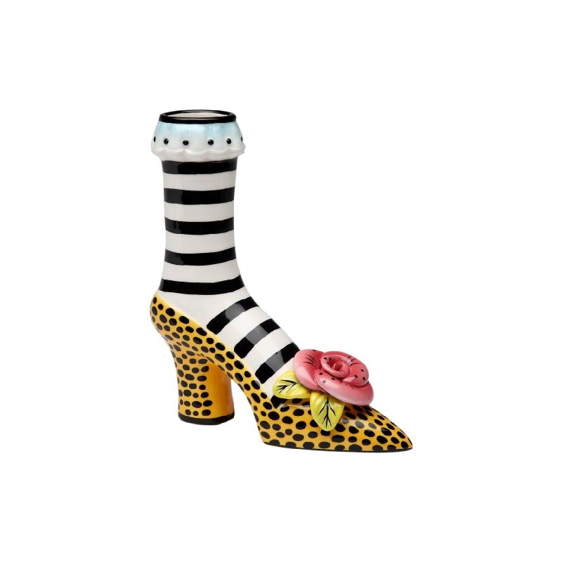 Appletree Design Sugar High Social Leopard Print Heels Vase, 6-1/2-Inch