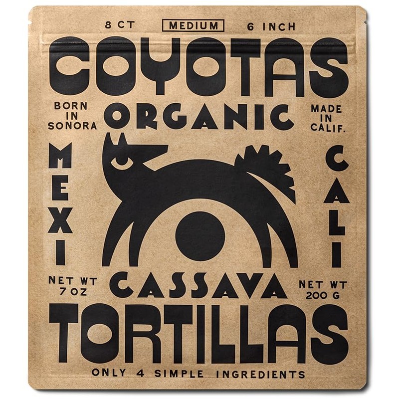Coyotas Organic Cassava Tortillas - Medium - 8CT