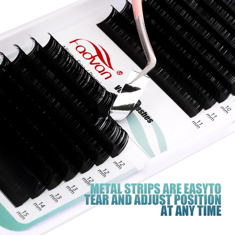 FADVAN Eyelash Extension Mix 7-15mm 0.2C Curl 1:1 Professional Classic
