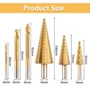 MXTIMWAN HSS 6-Piece Step Drill Set, Taper Drill Metal, Peeling