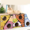 Triangle Cat Scratcher Slope Corrugated Cardboard Slope Vertical Pad with