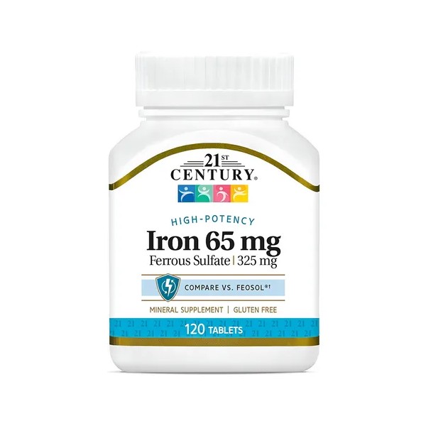 Hierro 65 Mg (sulfato De Hierro 325mg) 21st Century 120
